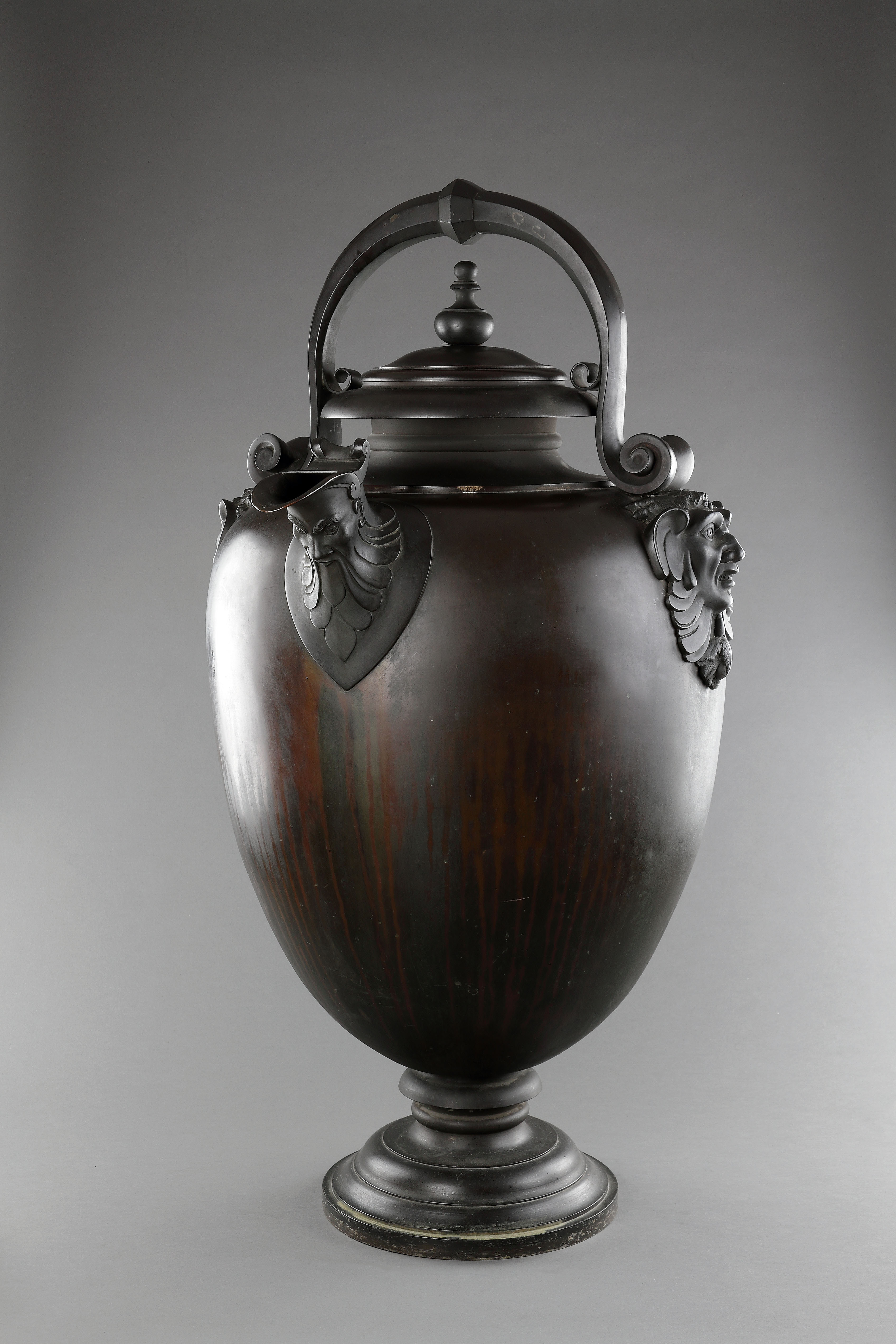 A Fine Monumental Ovoid Bronze Vase or Ewer 'after the antique' 